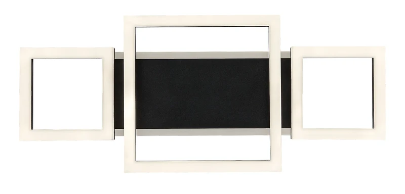 Donya – LED плафон в черно/бяло, 510×220мм, 24W, 4000K
