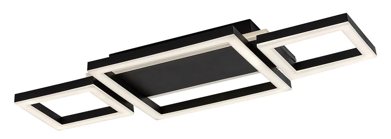 LED плафони Donya – LED плафон в черно/бяло, 510×220мм, 24W, 4000K