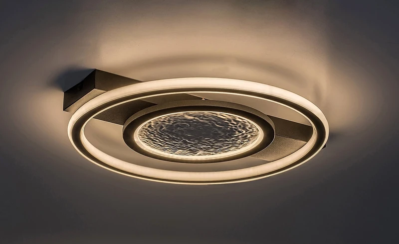 Aranis – LED плафон в черно/бяло, Ø410мм, 50W, 3000K