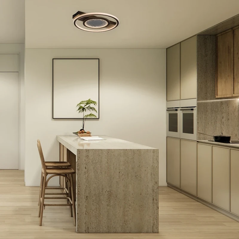 Aranis – LED плафон в черно/бяло, Ø410мм, 50W, 3000K