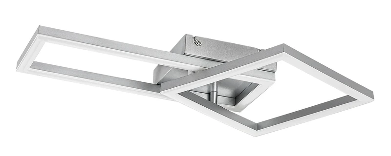 Ellinor – LED плафон в хром с бял абажур, 500×300мм, 24W, 3000K