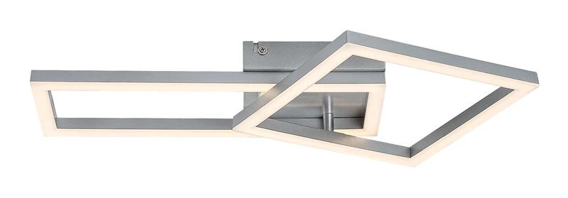 Ellinor – LED плафон в хром с бял абажур, 500×300мм, 24W, 3000K