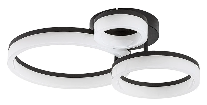 Amilia – LED плафон в черно/бяло, 510×380мм, 24W, 3000-6500K