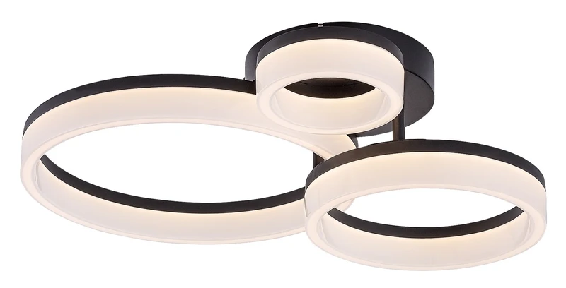 LED плафони Amilia – LED плафон в черно/бяло, 510×380мм, 24W, 3000-6500K