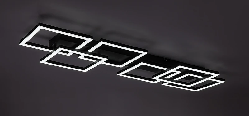 Fatma – LED плафон в черно с бял абажур, 1000×330мм, 40W, 3000-6500K