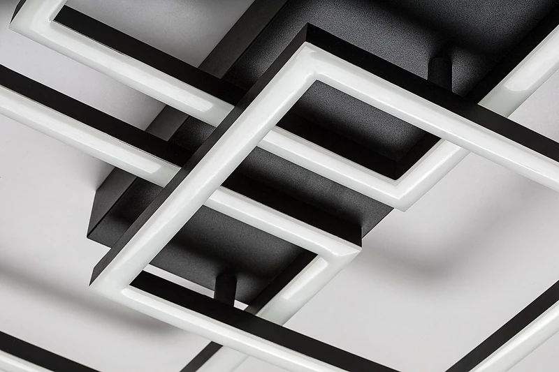 Fatma – LED плафон в черно с бял абажур, 1000×330мм, 40W, 3000-6500K