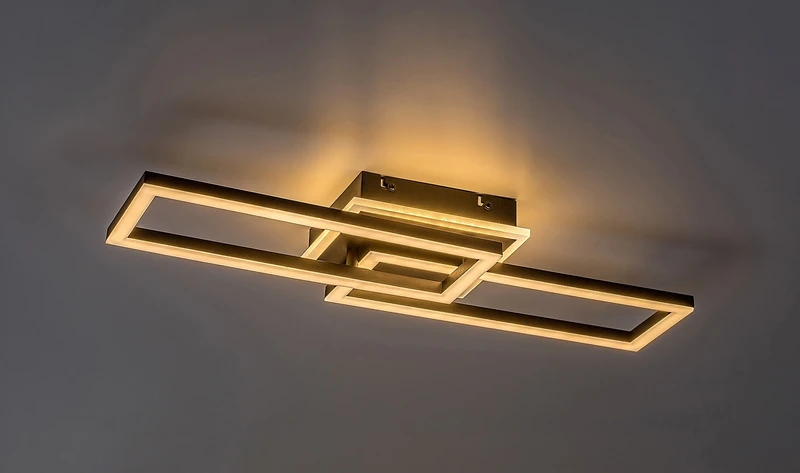 Ramin – LED плафон в черно с бял абажур, 600×220мм, 30W, 3000-6500K