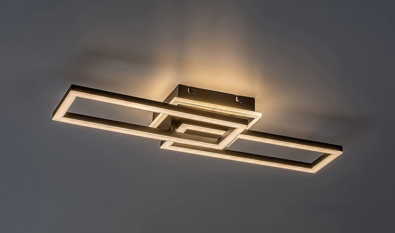 Ramin – LED плафон в черно с бял абажур, 600×220мм, 30W, 3000-6500K