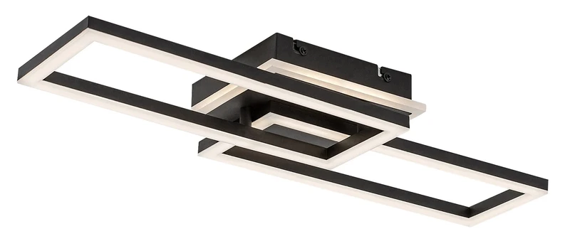 Ramin – LED плафон в черно с бял абажур, 600×220мм, 30W, 3000-6500K
