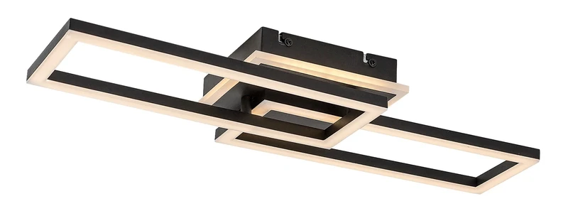 LED плафони Ramin – LED плафон в черно с бял абажур, 600×220мм, 30W, 3000-6500K