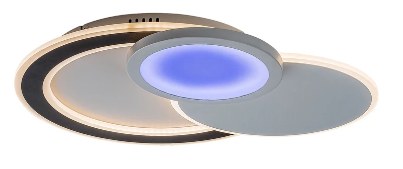 Stavros – LED плафон в черно с бял абажур, 580×400мм, 40W, 3000-6500K, RGB