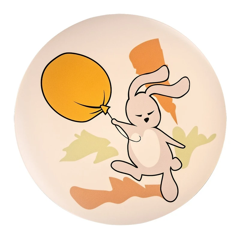 Hopply – LED детски плафон в бяло с цветен абажур, Ø375мм, 24W, 3000K