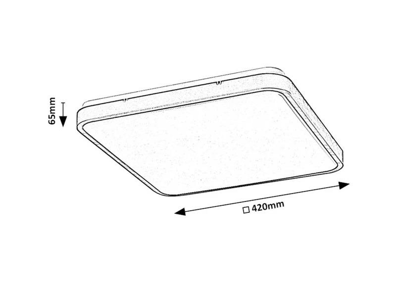 Alenzo – LED панел в бяло, 420×420мм, 36W, 3000-6000K, IP44