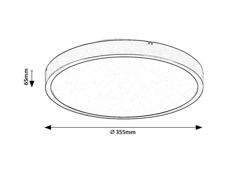 Alenzo – LED панел в бяло, Ø355мм, 24W, 3000-6000K, IP44
