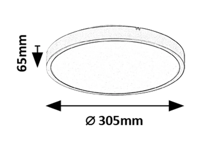 Alenzo – LED панел в черно с бял абажур, Ø305мм, 18W, 3000-6000K, IP44