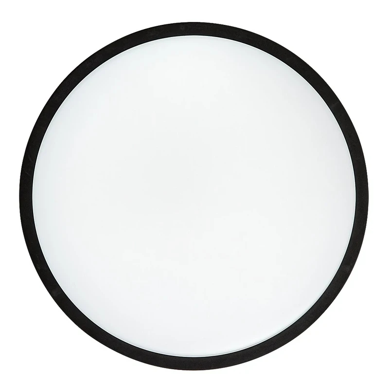 Alenzo – LED панел в черно с бял абажур, Ø305мм, 18W, 3000-6000K, IP44
