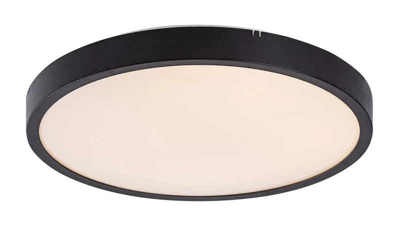 LED панели Alenzo – LED панел в черно с бял абажур, Ø305мм, 18W, 3000-6000K, IP44