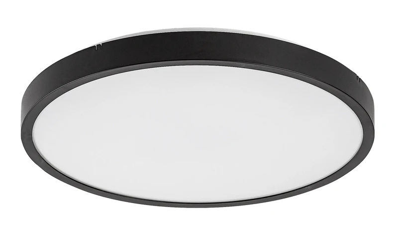 Alenzo – LED панел в черно с бял абажур, Ø355мм, 24W, 3000-6000K, IP44