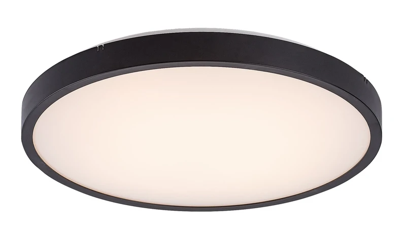 LED панели Alenzo – LED панел в черно с бял абажур, Ø355мм, 24W, 3000-6000K, IP44