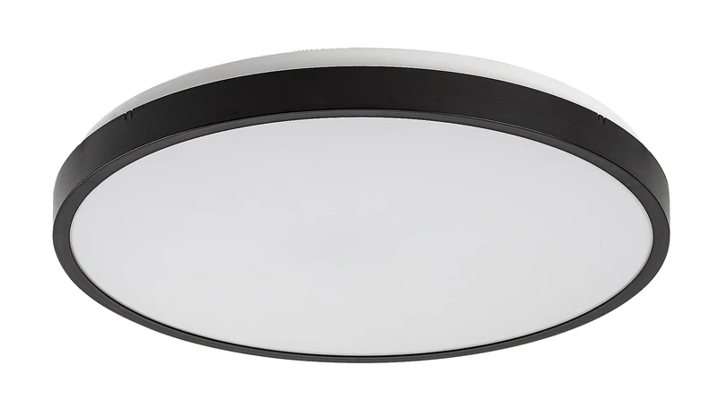 Alenzo – LED панел в черно с бял плафон, Ø420мм, 36W, 3000-6000K, IP44