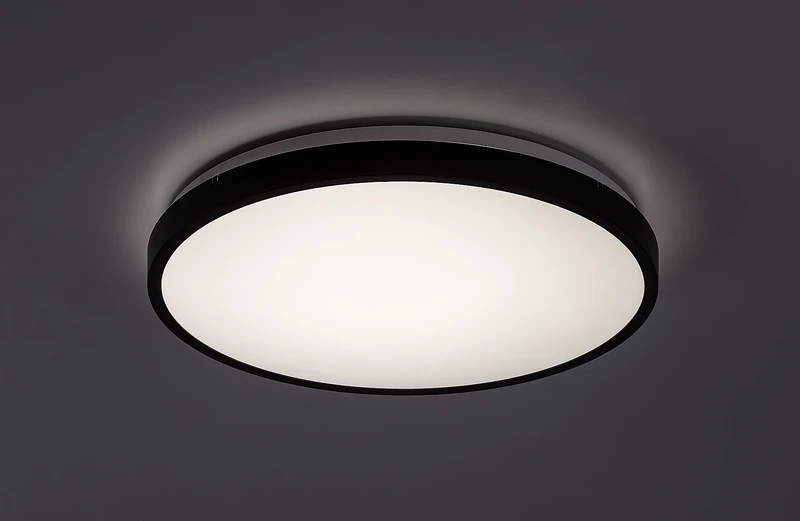 Alenzo – LED панел в черно с бял плафон, Ø420мм, 36W, 3000-6000K, IP44