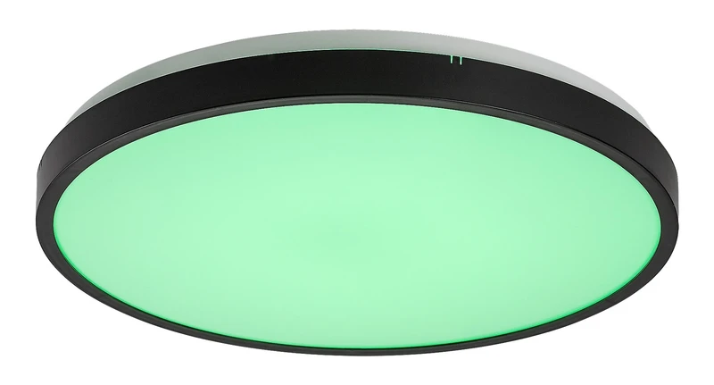 Alenzo – LED панел в черно с бял абажур, Ø420мм, 36W, 3000-6000K, IP44