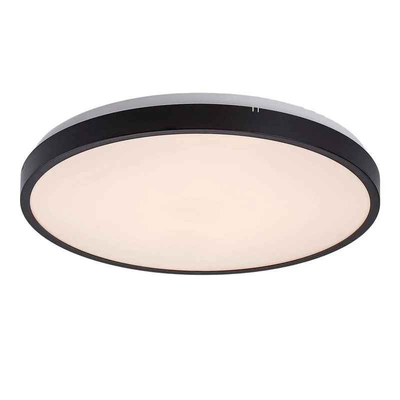 LED панели Alenzo – LED панел в черно с бял абажур, Ø420мм, 36W, 3000-6000K, IP44