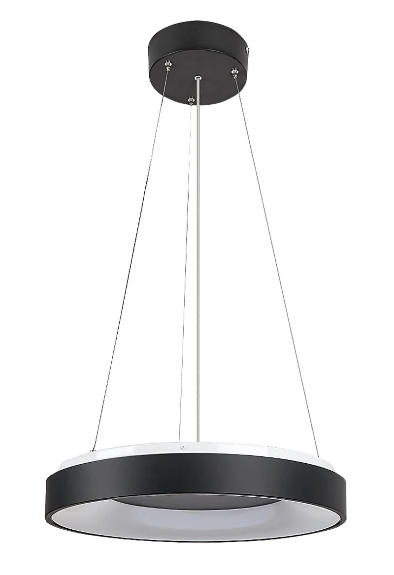 Ceilo – LED пендел в черно с бял абажур, Ø480мм, 38W, 3000-6500K