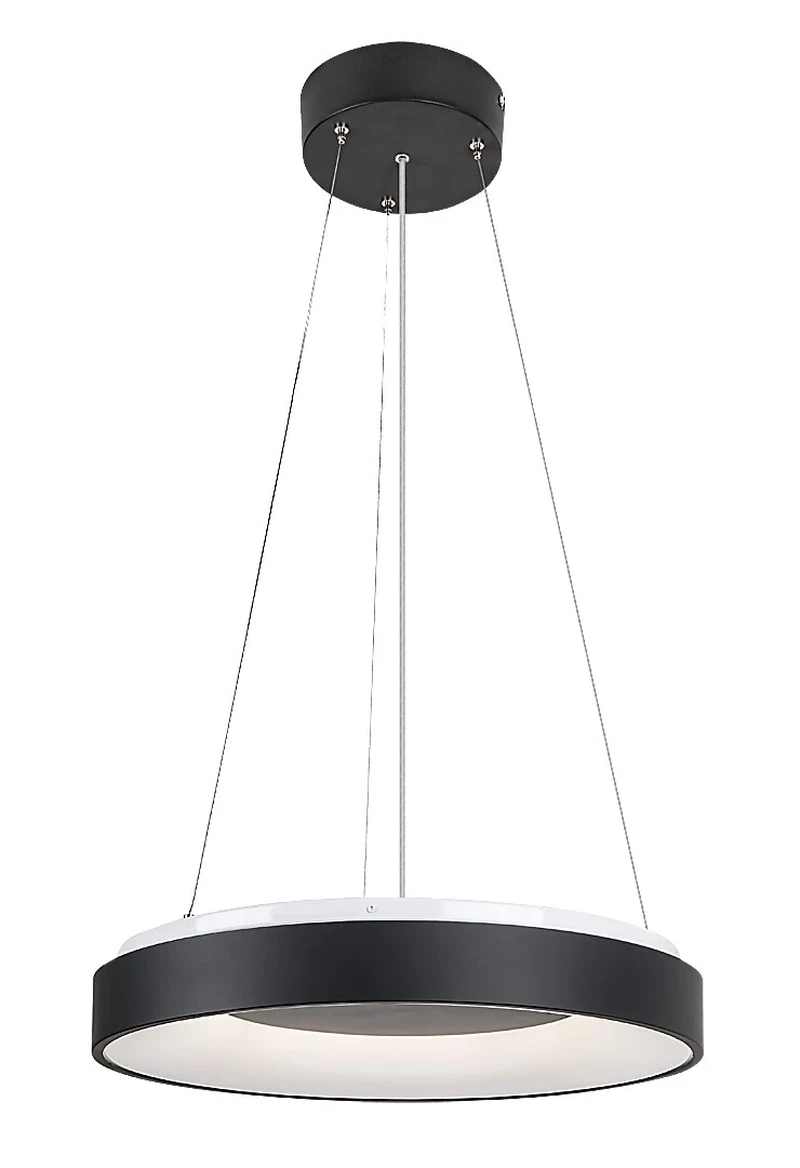 Ceilo – LED пендел в черно с бял абажур, Ø480мм, 38W, 3000-6500K