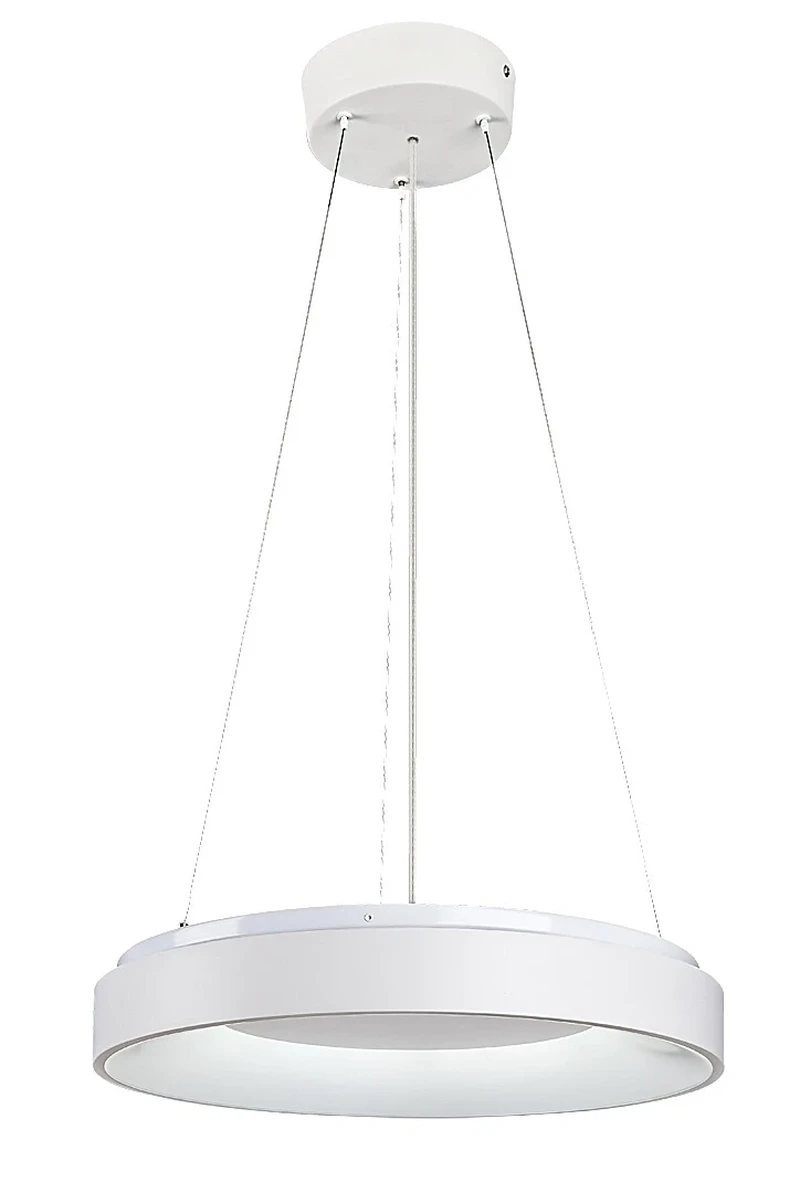 LED пендели и полилеи Ceilo – LED пендел в бяло с дистанционно, Ø480мм, 38W, 3000-6500K