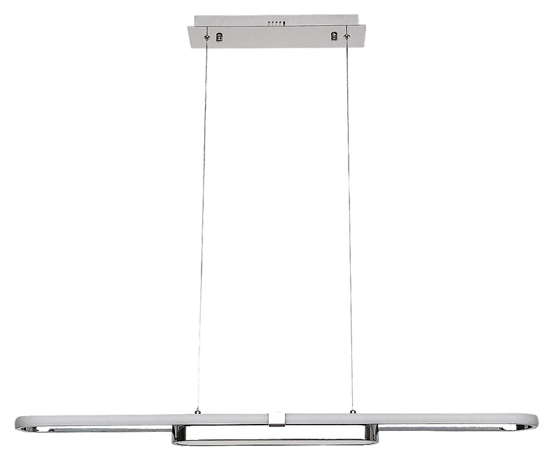 Contessa – LED пендел за кухня в хром с бял абажур, 1000мм, 48W, 4000K