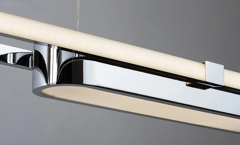 Contessa – LED пендел за кухня в хром с бял абажур, 1000мм, 48W, 4000K
