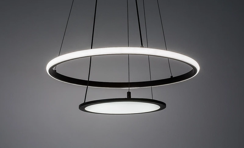 Jasero – LED пендел с регулируема светлина в черно/бяло, Ø510мм, 42W, 3000-6500K