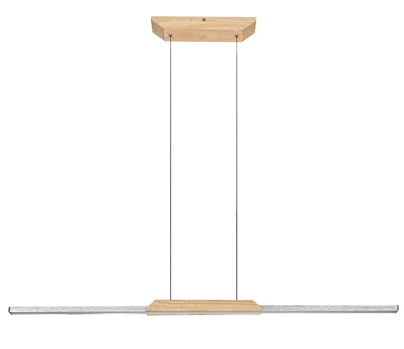 Tamur – LED пендел в цвят бук с бял абажур, 1100мм, 26W, 4000K