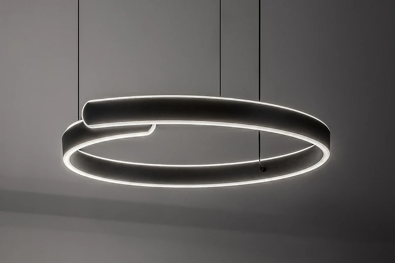 Silnora – LED пендел в черно със силиконов абажур, 570×530мм, 35W, 3000-6500K