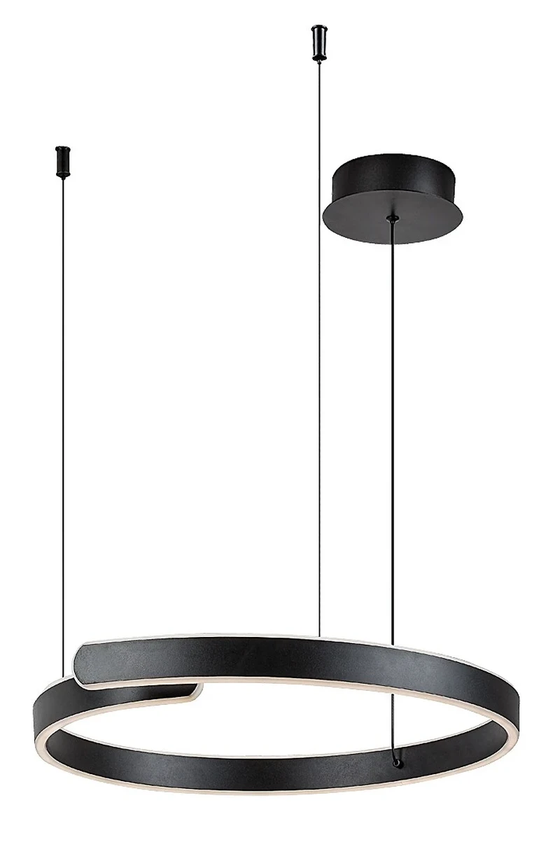 LED пендели и полилеи Silnora – LED пендел в черно със силиконов абажур, 570×530мм, 35W, 3000-6500K