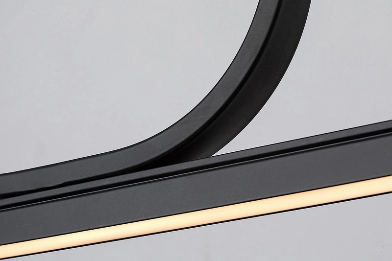 Elia – LED пендел за кухня в черен мат с бял абажур, 1200мм, 25W, 3000K