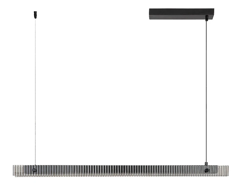 Cital – LED пендел в черно с бяло рифелено стъкло, 1000мм, 36W, 3000K
