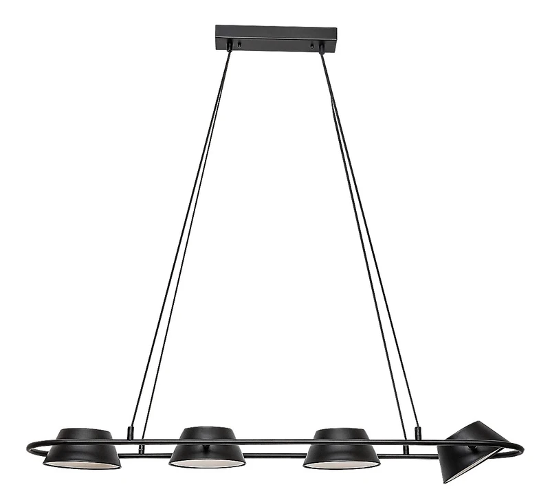 Odiss – LED пендел в черно с бели абажури, 1000мм, 36W, 3000K