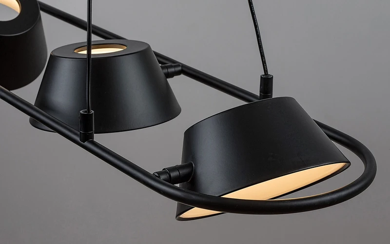 Odiss – LED пендел в черно с бели абажури, 1000мм, 36W, 3000K