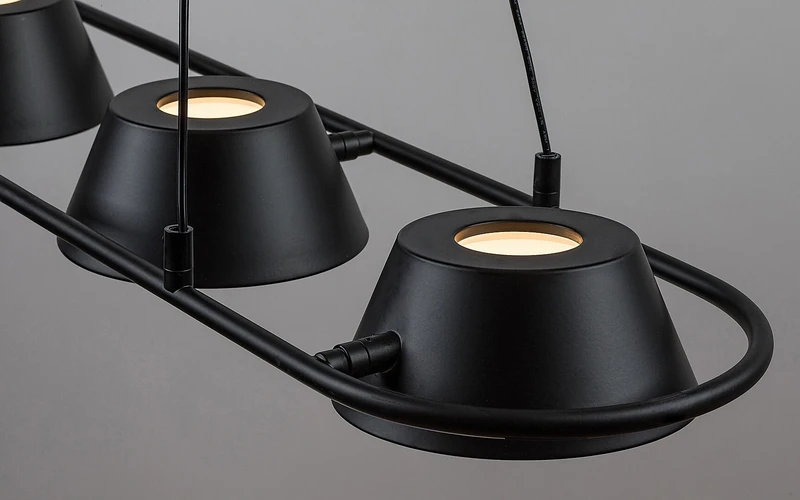 Odiss – LED пендел в черно с бели абажури, 1000мм, 36W, 3000K