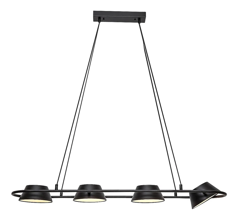 LED пендели и полилеи Odiss – LED пендел в черно с бели абажури, 1000мм, 36W, 3000K