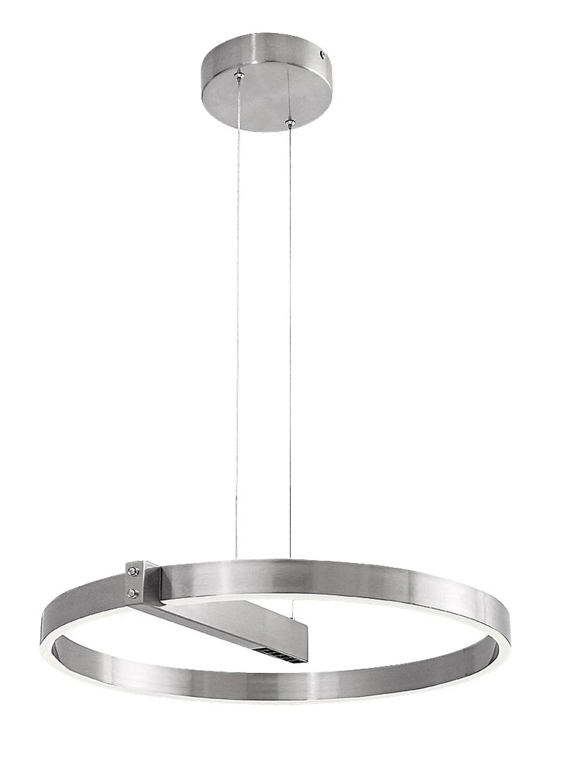 Thrac – LED пендел в алуминий с бял силиконов абажур, Ø600мм, 34W, 4000K