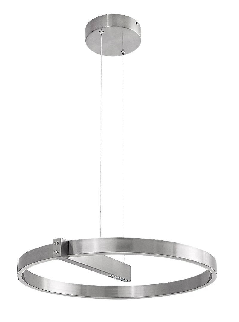 Thrac – LED пендел в алуминий с бял силиконов абажур, Ø600мм, 34W, 4000K