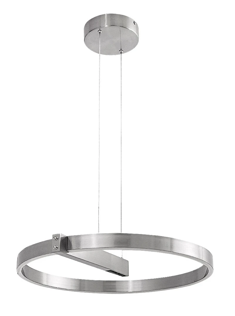 Thrac – LED пендел в алуминий с бял силиконов абажур, Ø600мм, 34W, 4000K