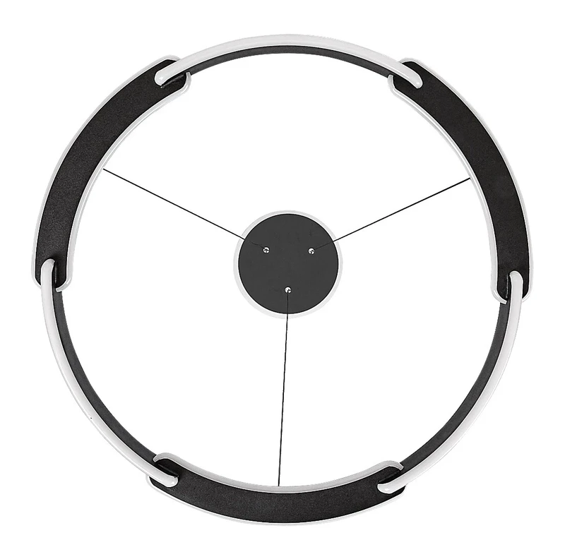 Sindri – LED пендел в черно с бял абажур, Ø600мм, 45W, 3000-4000K