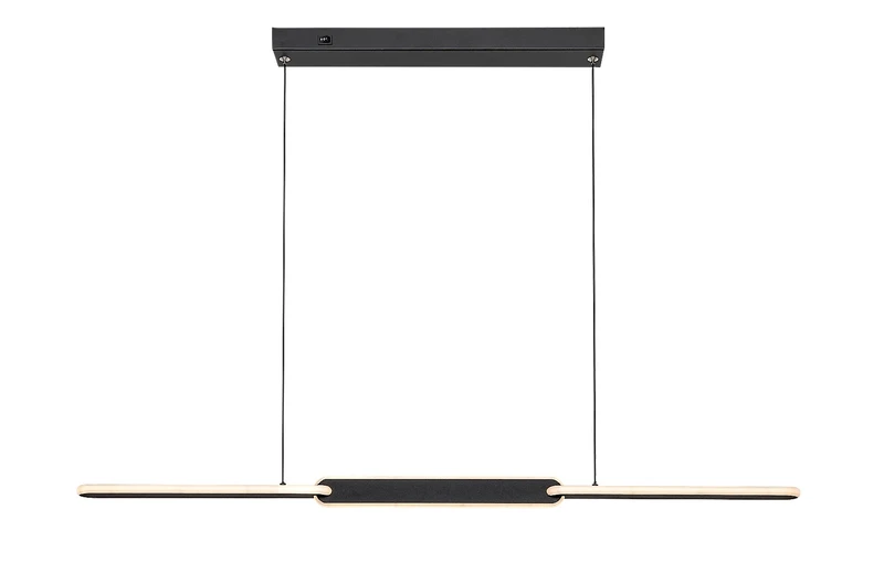 LED пендели и полилеи Sindri – LED пендел в черно с бял абажур, 1080мм, 36W, 3000-4000K