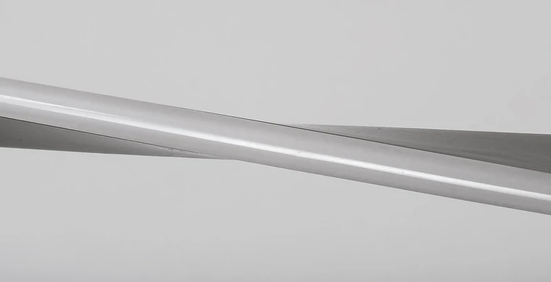 Elvio – LED пендел в сатиниран хром с бял абажур, 1100мм, 28W, 3000K