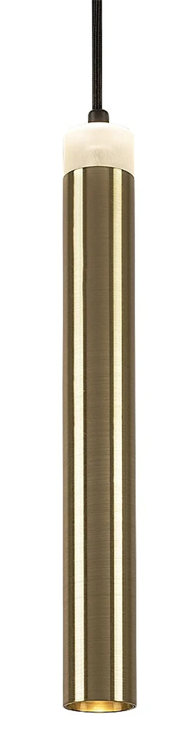 Thelma – LED пендел в черно със златен абажур, Ø40мм, 10W, 4000K