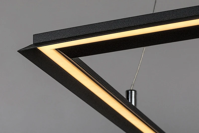 Sidona – LED пендел в черно с бял абажур, 485×485мм, 48W, 3000K